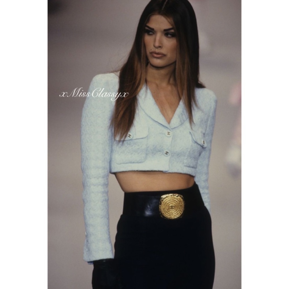✨Extremely Rare & Hard to find Vintage CHANEL 1993 Runway Cropped Jacket Coat